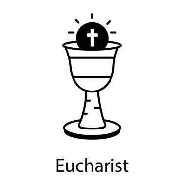 Eucharist simgesi, vektör illüstrasyon tasarımı 