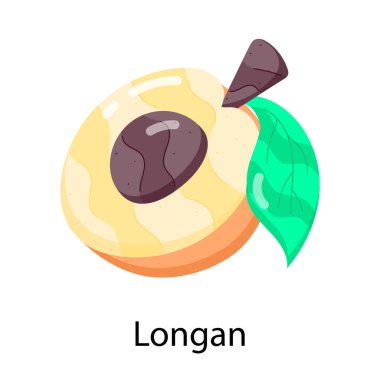 Vektör illüstrasyonu, Longan simgesi arkaplanı