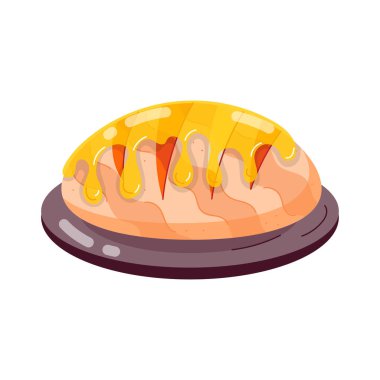 Modern ballı ekmek etiketi.