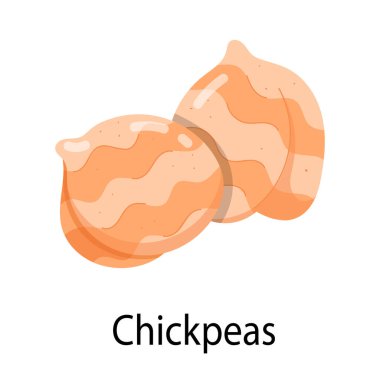 Nohut vektör simgesi beyaz arkaplanda izole edildi.