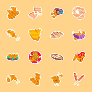 16 Moda Tavuk Lezzeti Koleksiyonu Düz Çıkartması