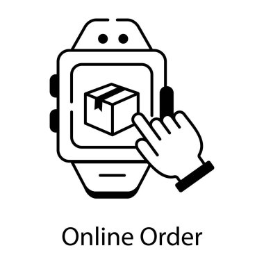 Smartwatch, doğrusal simge ile çevrimiçi sıralama