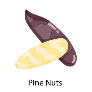 çam fıstığı ikon vektör çizimi