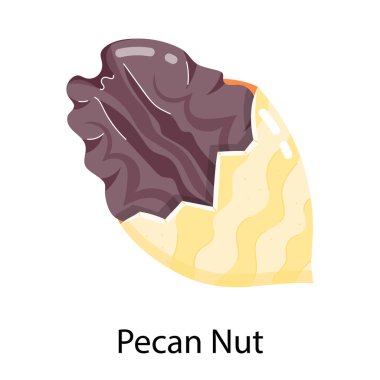 ceviz vektörü, düz tasarım