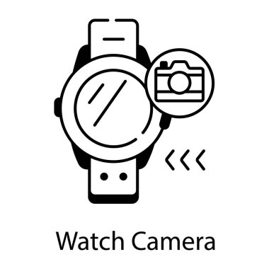 Saat kamerasının düzenlenebilir doğrusal simgesi