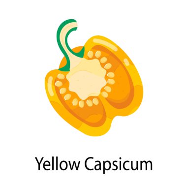 Sarı biberin vektör çizimi