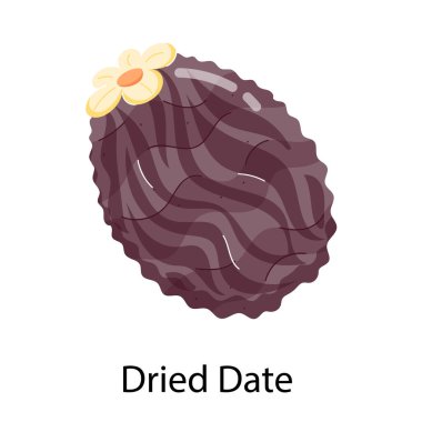 Kurumuş tarih simgesi vektör illüstrasyonu