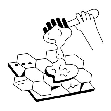 Bal Kovanı ve bal petekleri, vektör