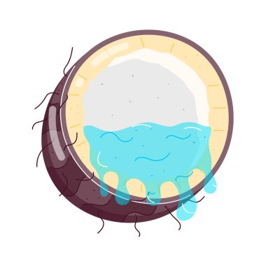 Ay ve bulutların oluşturduğu gezegen vektör çizimi