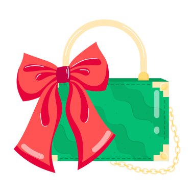 ok vektör illüstrasyonlu moda çantası