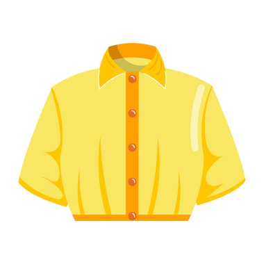 Sarı gömlek simgesinin vektör illüstrasyonu