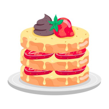 Çilekli ve çikolatalı leziz krepler.