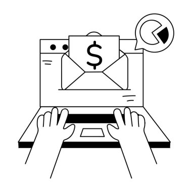 Çevrimiçi ödeme, abonelik modelinin renk çizgisi tasarımı