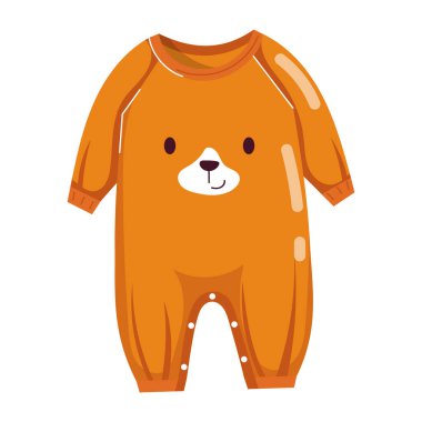 Sevimli oyuncak ayı kostümü. Beyaz arkaplanda izole edilmiş vektör illüstrasyonu