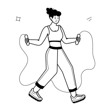 Kadın kulaklıkla dans ediyor ve dans ediyor.