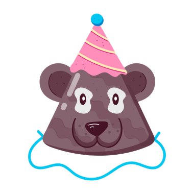 Çizgi filmin vektör çizimi Mutlu yıllar şapkası 