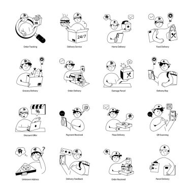 Çizgi film insanları ve kahve.