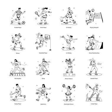 spor ve eğlence vektörü çizimleri