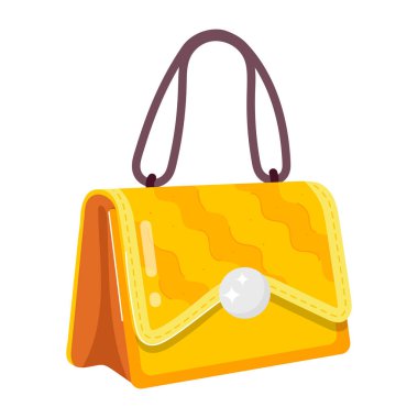 beyaz arkaplanda izole edilmiş web tasarımı için moda çanta vektör simgesi çizgi filmi