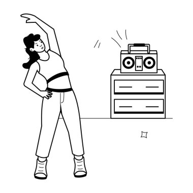 Disko topuyla dans eden kadın