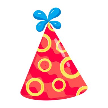 Parti şapka tasarımı ile izole edilmiş doğum günü şapkası