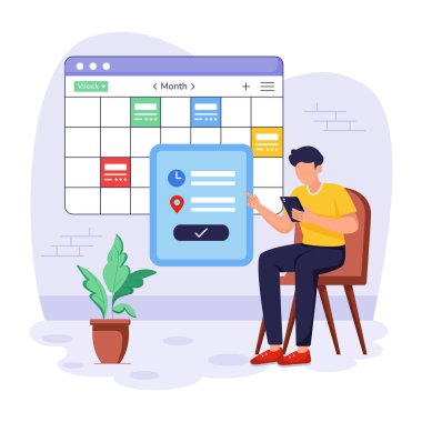 Modern Siber Pazartesi Düz Çizim