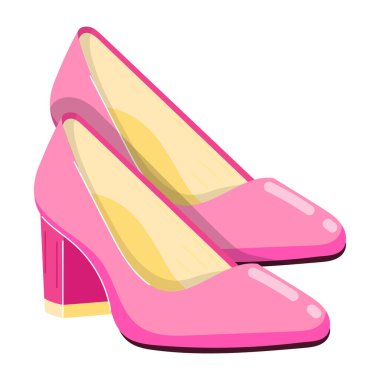 Çizgi film pembe kadın topuklu ayakkabısı.