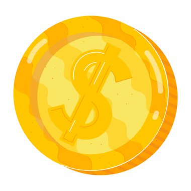 Dolar Sikkesi beyaz arkaplanda izole 