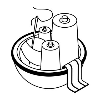 Dikiş makinesi simgesi, logotype izole vektör illüstrasyonu