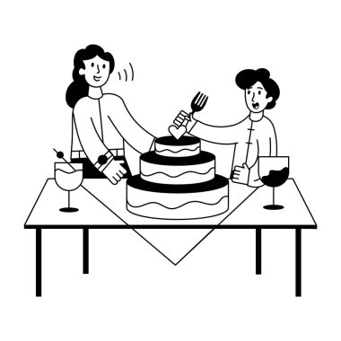 Doğum günü pastası olan birkaç kişi.