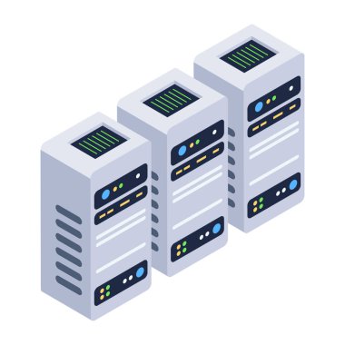 veritabanı sunucu simgesi, beyaz arkaplan üzerinde izole