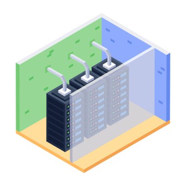veritabanı sunucu simgesi, vektör illüstrasyon tasarımı beyaz arkaplanda izole edildi