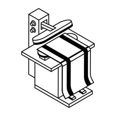 Kağıt rulo ile basın ekipmanlarının vektör illüstrasyonu