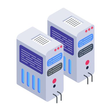 veritabanı sunucu simgesi, vektör illüstrasyon tasarımı beyaz arkaplanda izole edildi