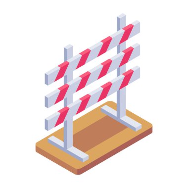 bariyer simgesi, izometrik biçim