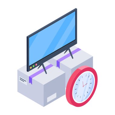 TV kontrol simgesi, izometrik biçim