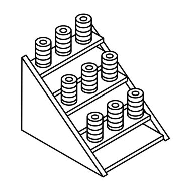para sikke izole simge vektör çizim tasarım