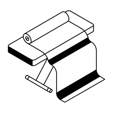 Tekstil tablolu vektör illüstrasyonu