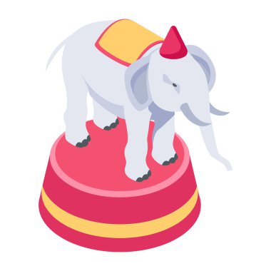 Sirk fili ikon vektör tasarımı