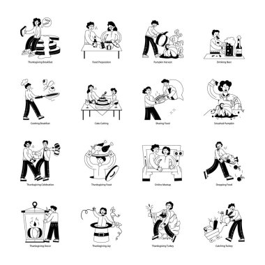 Bir grup insan ve yoga pozları..