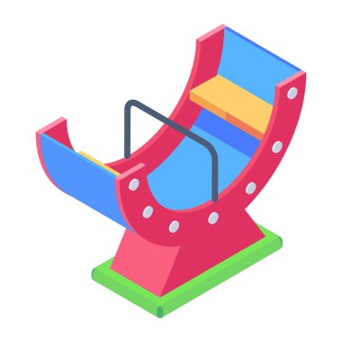 oyun alanı kaydırma simgesi, izometrik 3d biçimi