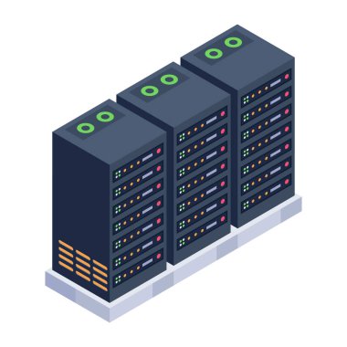 veri merkezi vektör illüstrasyon tasarımı