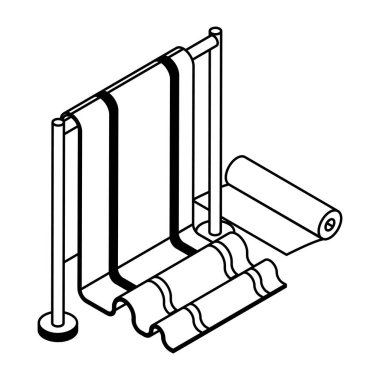 ahşap bariyer simgesi, dış hat biçimi