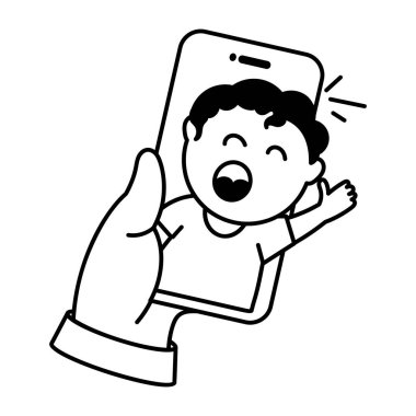 Cep telefonu olan çocuk