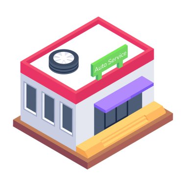 Modern yapı simgesinin vektör illüstrasyonu