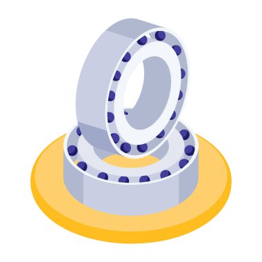 Kumarhane çipleri izometrik ikon vektör çizimi