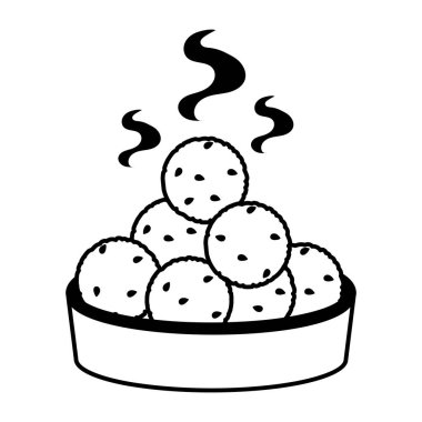 Siyah beyaz karalama eli pirinç ve pirinç çizili vektör seti.