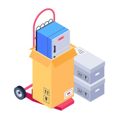 Teslimat Servisi Isometric Bileşimi