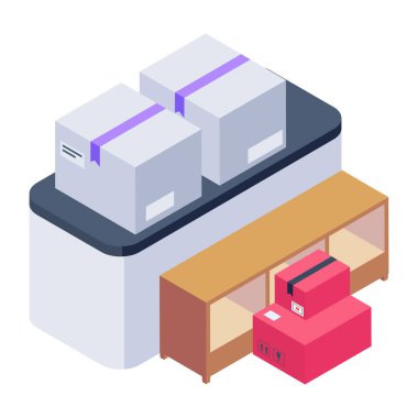 Modern düz tasarımın izometrik vektörü