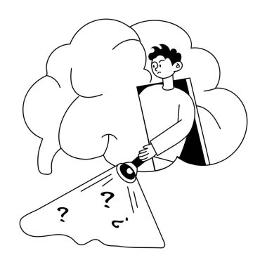 Moda Hafıza Kaybı Doodle Mini İllüstrasyonu